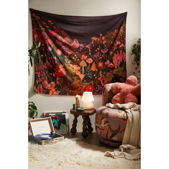 New Urban Outfitters Night Mushroom Landscape Tapestry